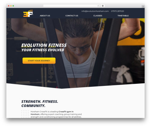 Evolution WordPress theme design - evolutionhorsham.com