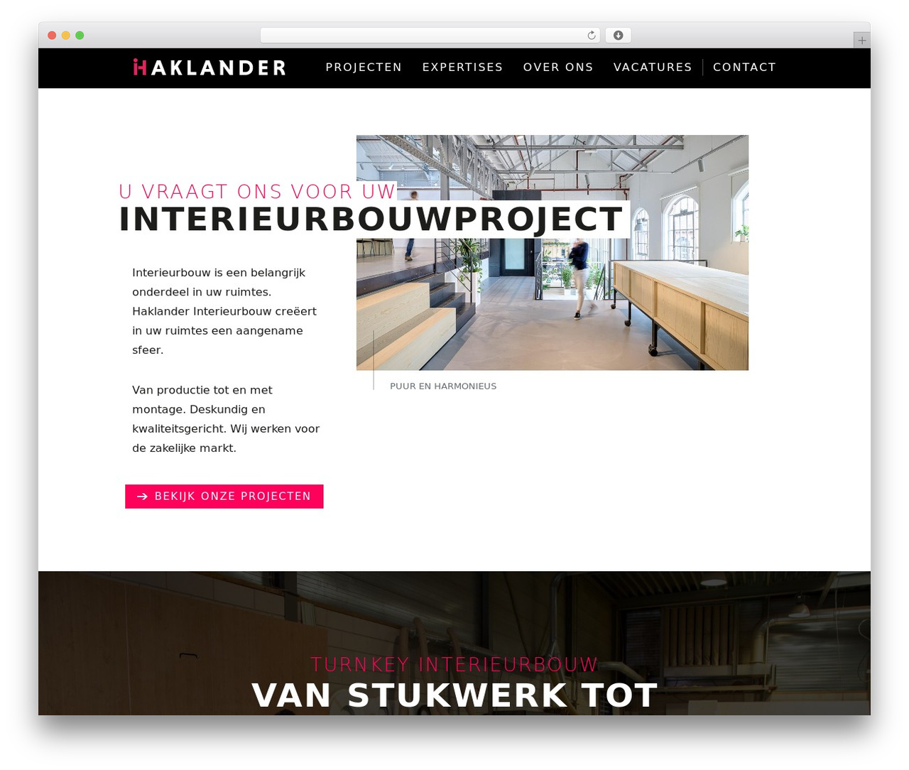 Haklander WordPress theme - interieurbouw-haklander.nl