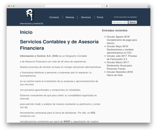 ICO WordPress theme - icosc.com.mx
