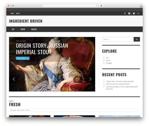 Presso WordPress theme - ingredientdriven.com