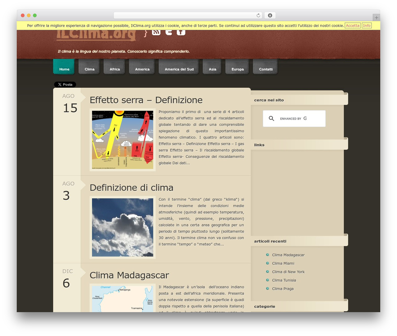 Aggregate WordPress theme - ilclima.org Aggregate WordPress theme - ilclima.org