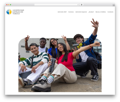 Dlear top WordPress theme - admision.uct.cl