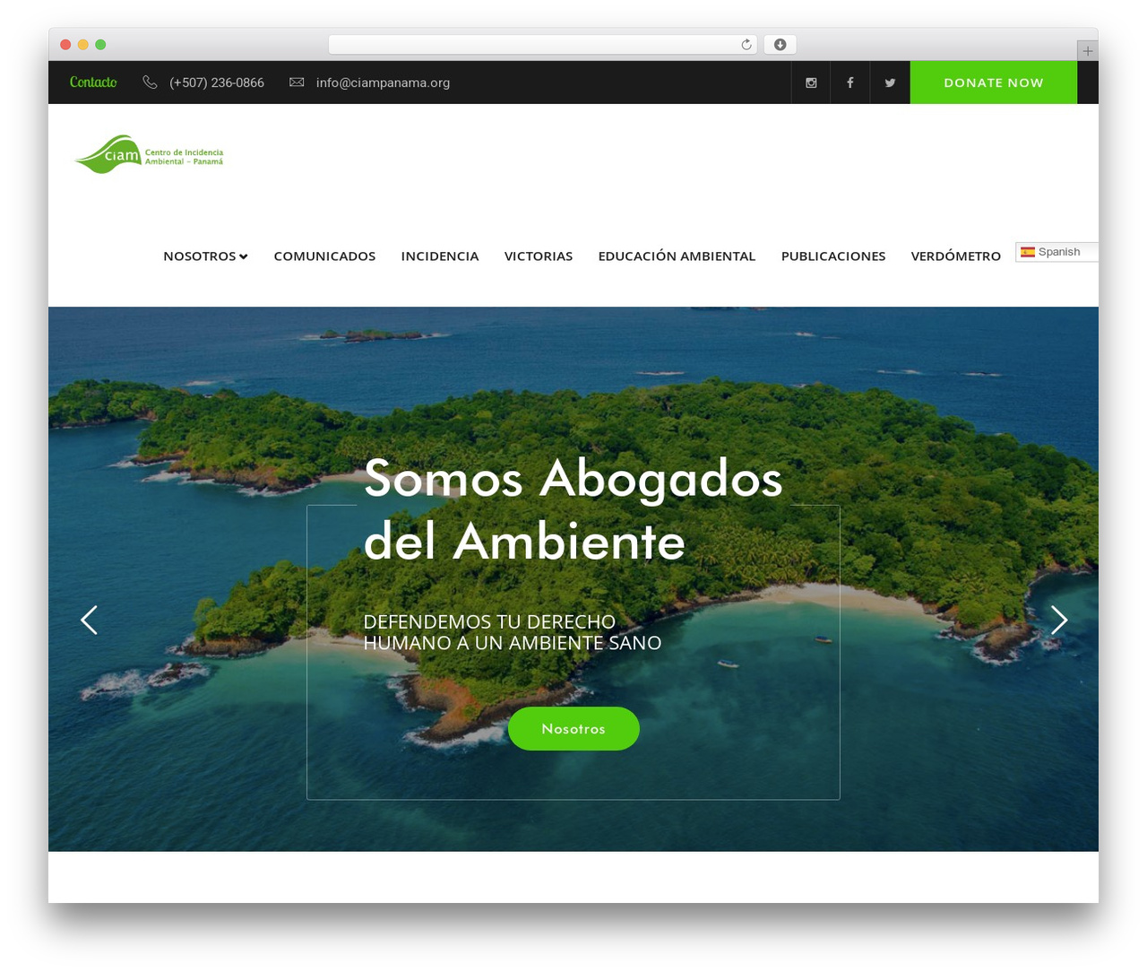 Enviro theme WordPress - ciampanama.org