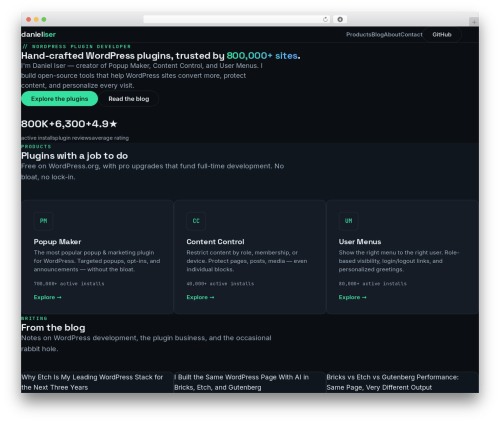 Etch Theme WordPress theme - danieliser.com
