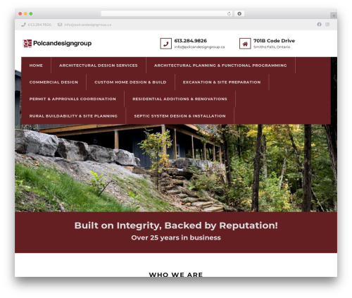 Structure WordPress theme design - polcandesigngroup.ca