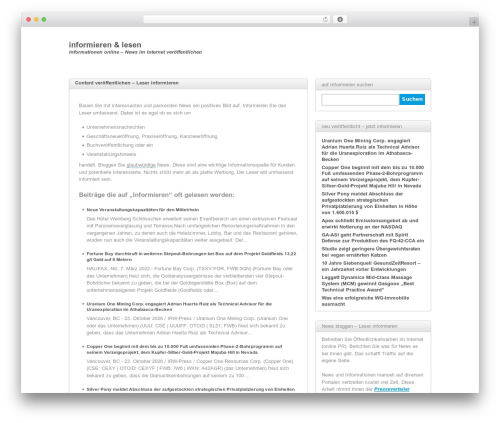 Yume theme WordPress - informieren.eu