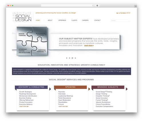 Catalyst WordPress theme - instituteforsocialdesign.com