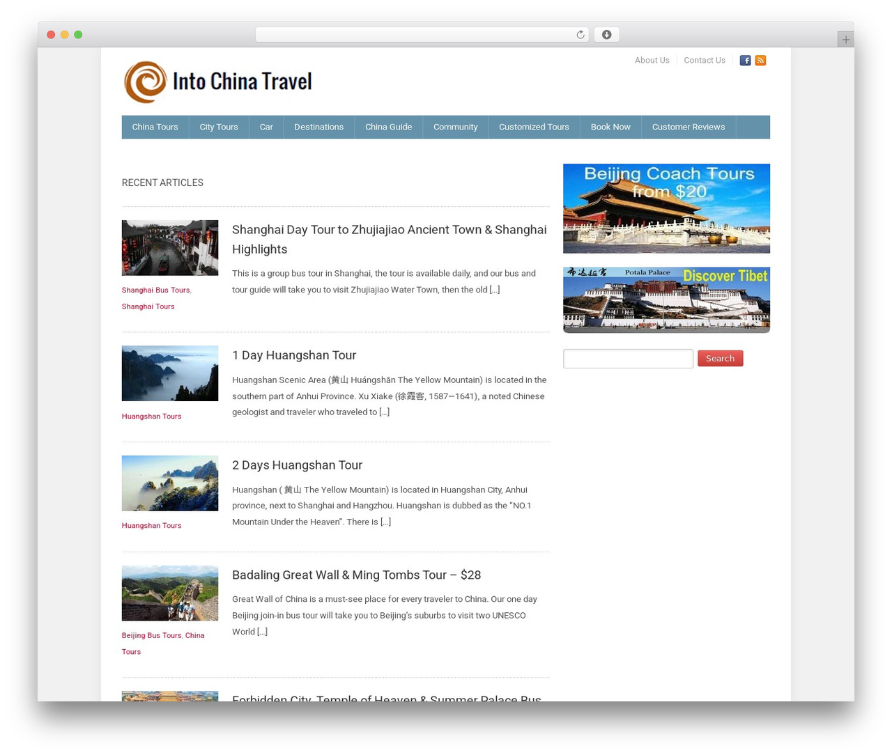 Discovery theme WordPress - intochinatravel.com