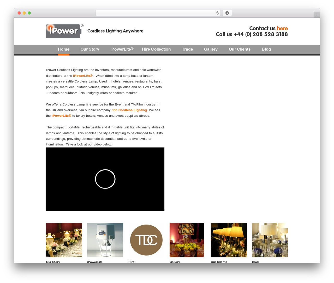 iPower WordPress theme - ipowercordlesslighting.com