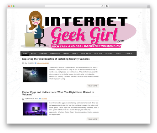 Side theme WordPress - internetgeekgirl.com