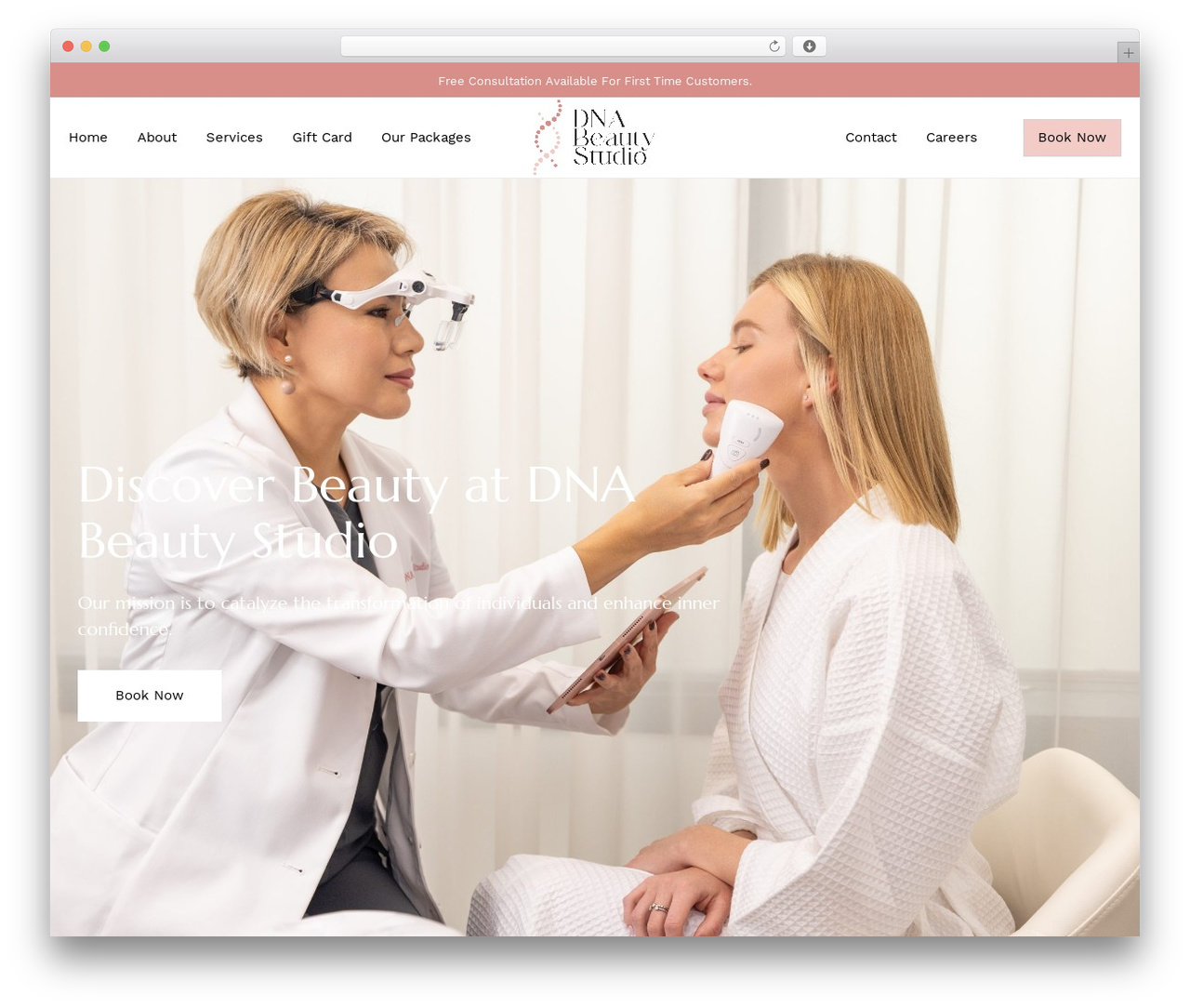 Theme WordPress Amina - dnabeautystudio.com