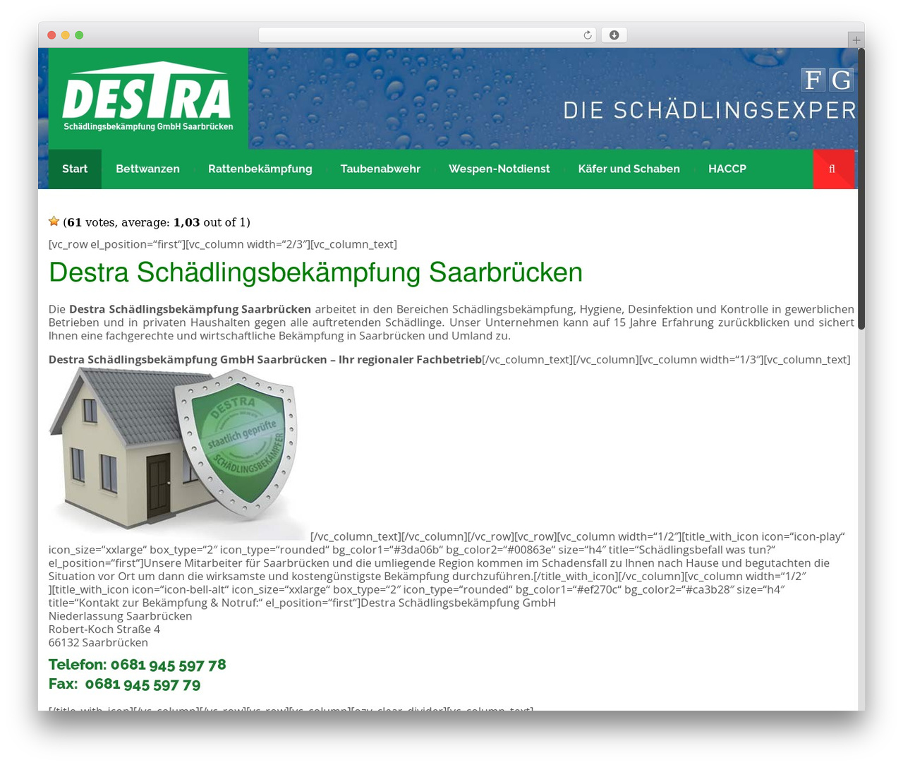WordPress theme Effektive - schaedlingsbekaempfung-saarbruecken.de