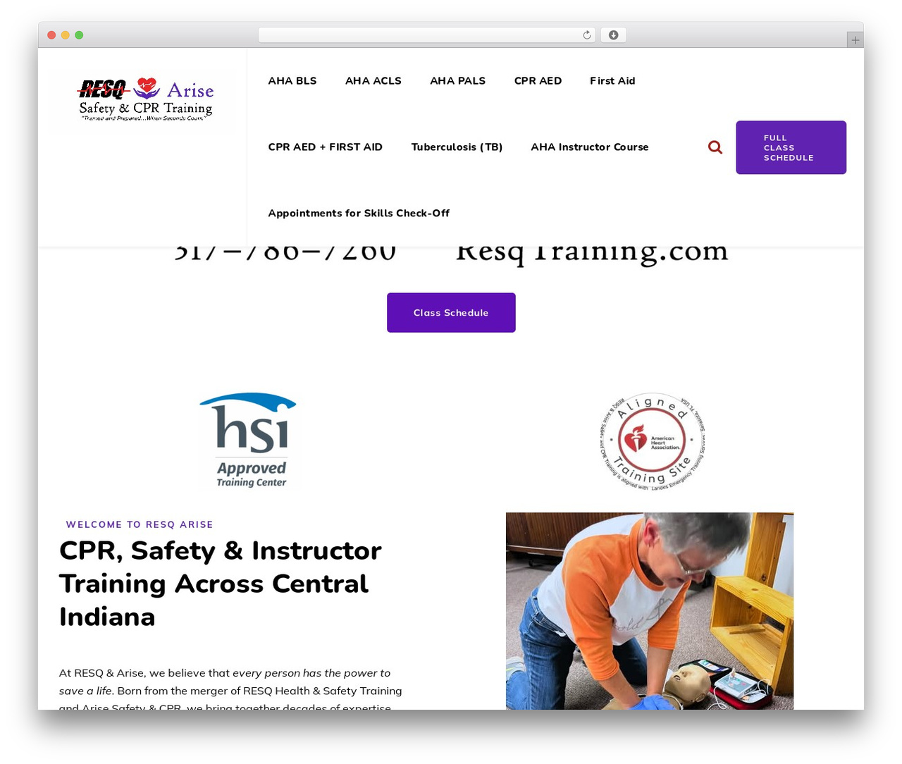 Cardioly premium WordPress theme - resqtraining.com