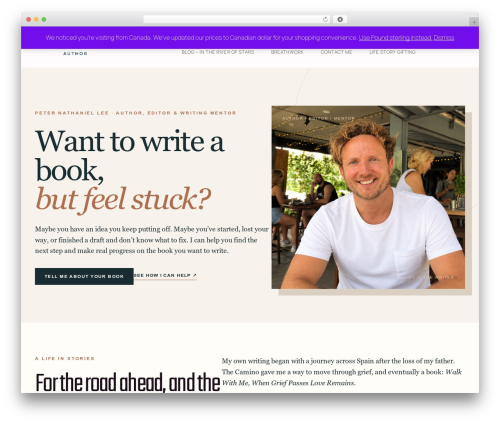 Hello Elementor WordPress theme design - peternathaniellee.com