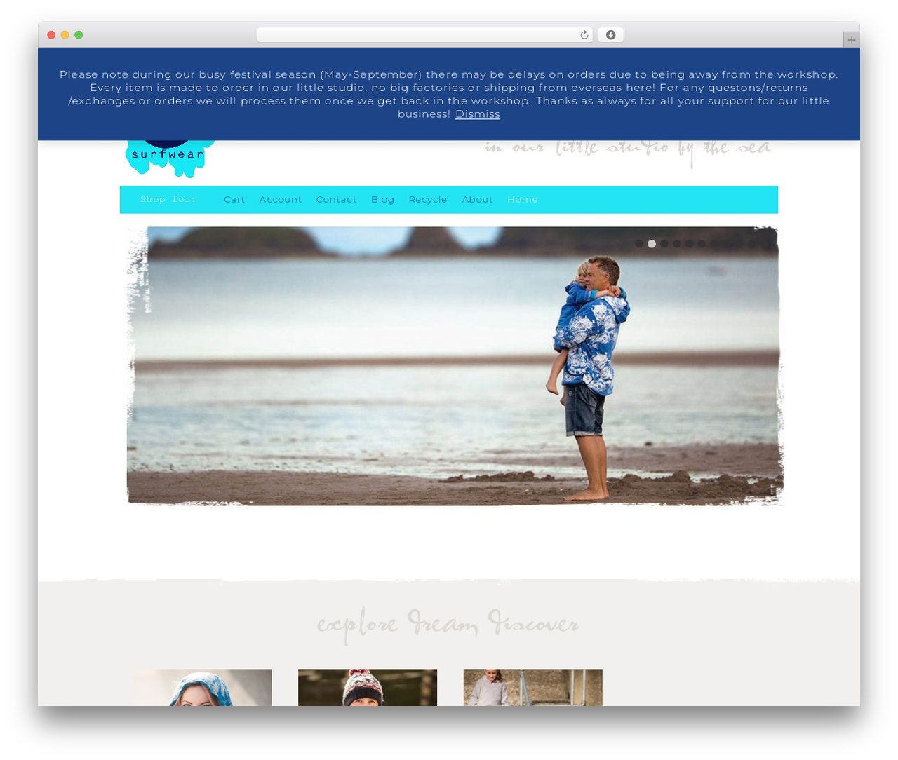 iSea WordPress theme - iseasurfwear.co.uk