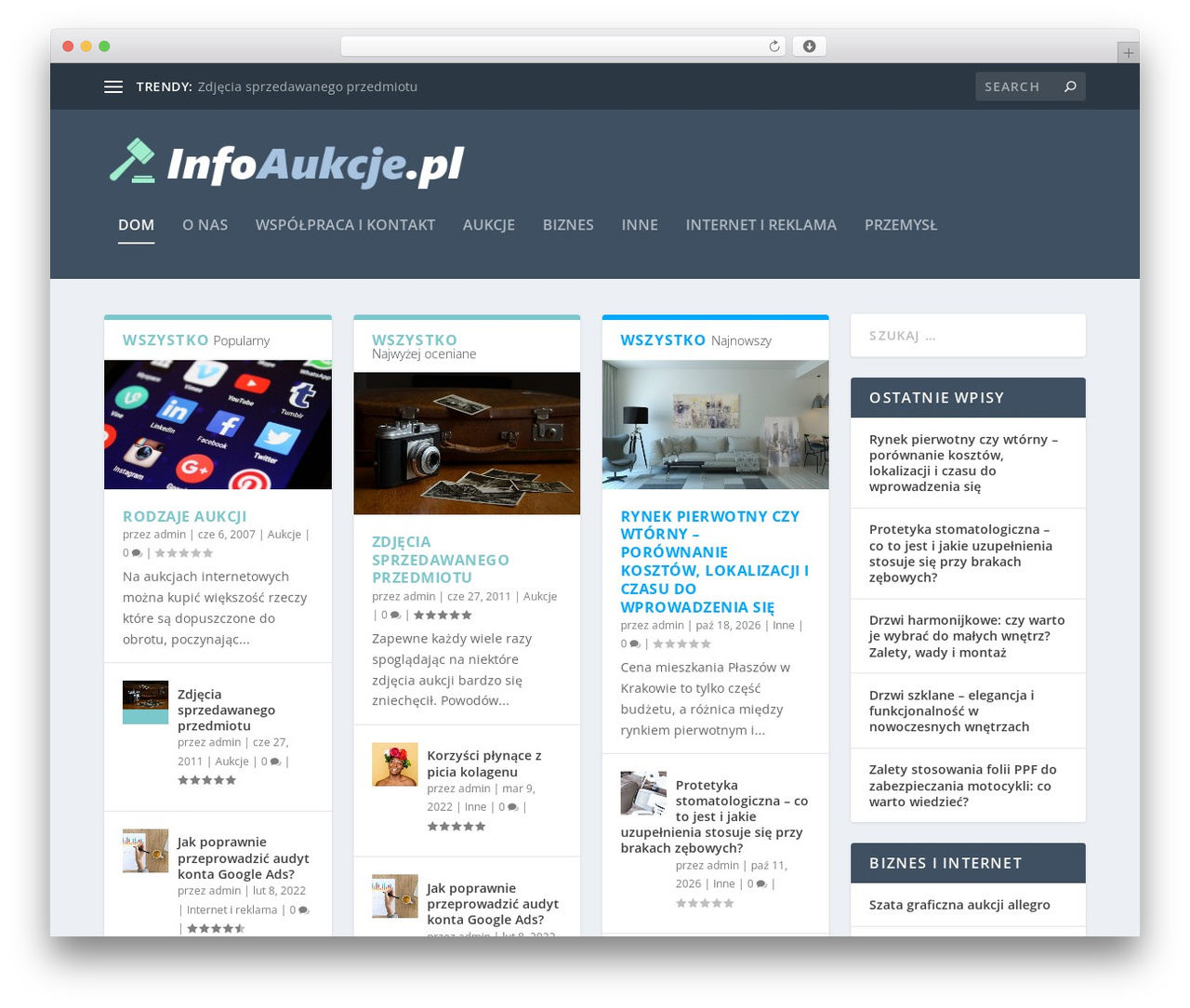 WordPress theme Extra - infoaukcje.pl WordPress theme Extra - infoaukcje.pl