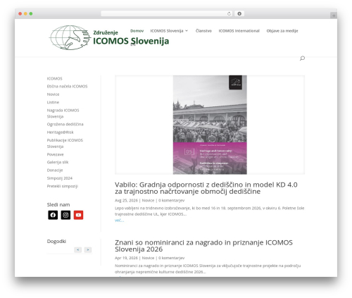 WordPress theme Divi - icomos.si