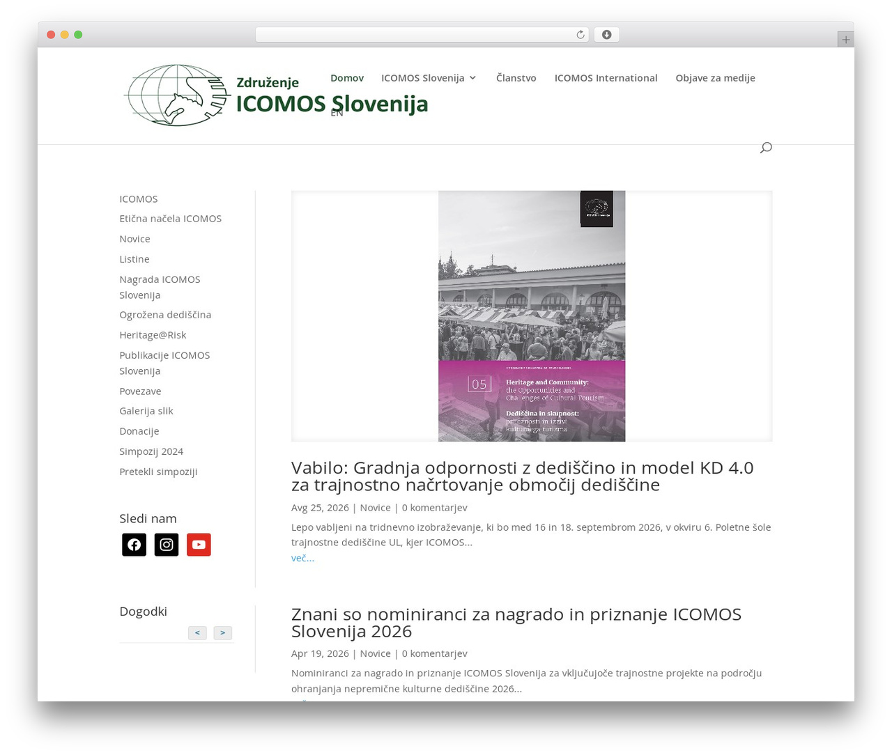 WordPress theme Divi - icomos.si WordPress theme Divi - icomos.si