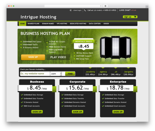 Resellerspanel WordPress plugin - intriguehosting.com