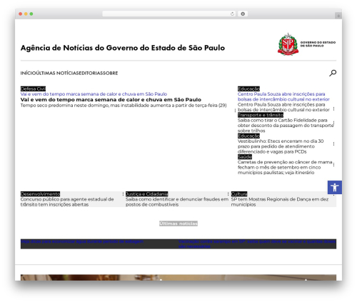 AreaStructure theme WordPress - www.agenciasp.sp.gov.br