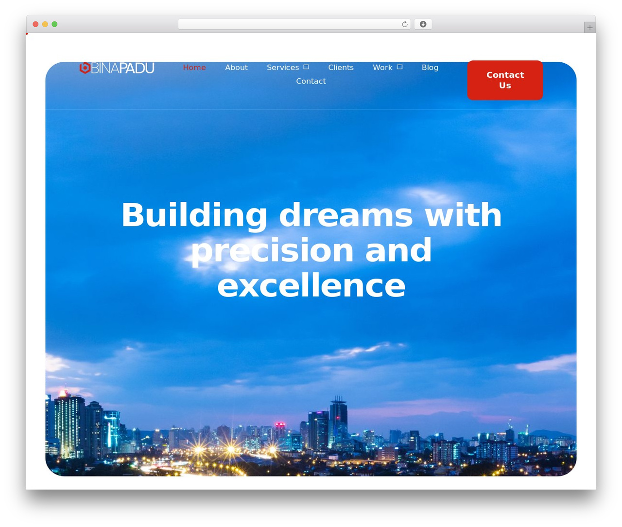 Builtup WordPress theme - binapadu.com