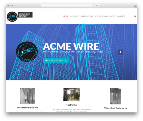 cherry WordPress theme - acmewireandironworks.com