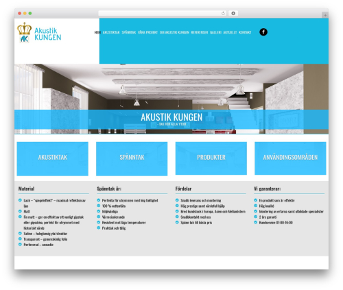 CMS cmsvrx system WordPress theme - akustikkungen.se