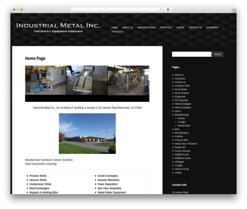 Gibson WP theme - industrialmetalinc.com