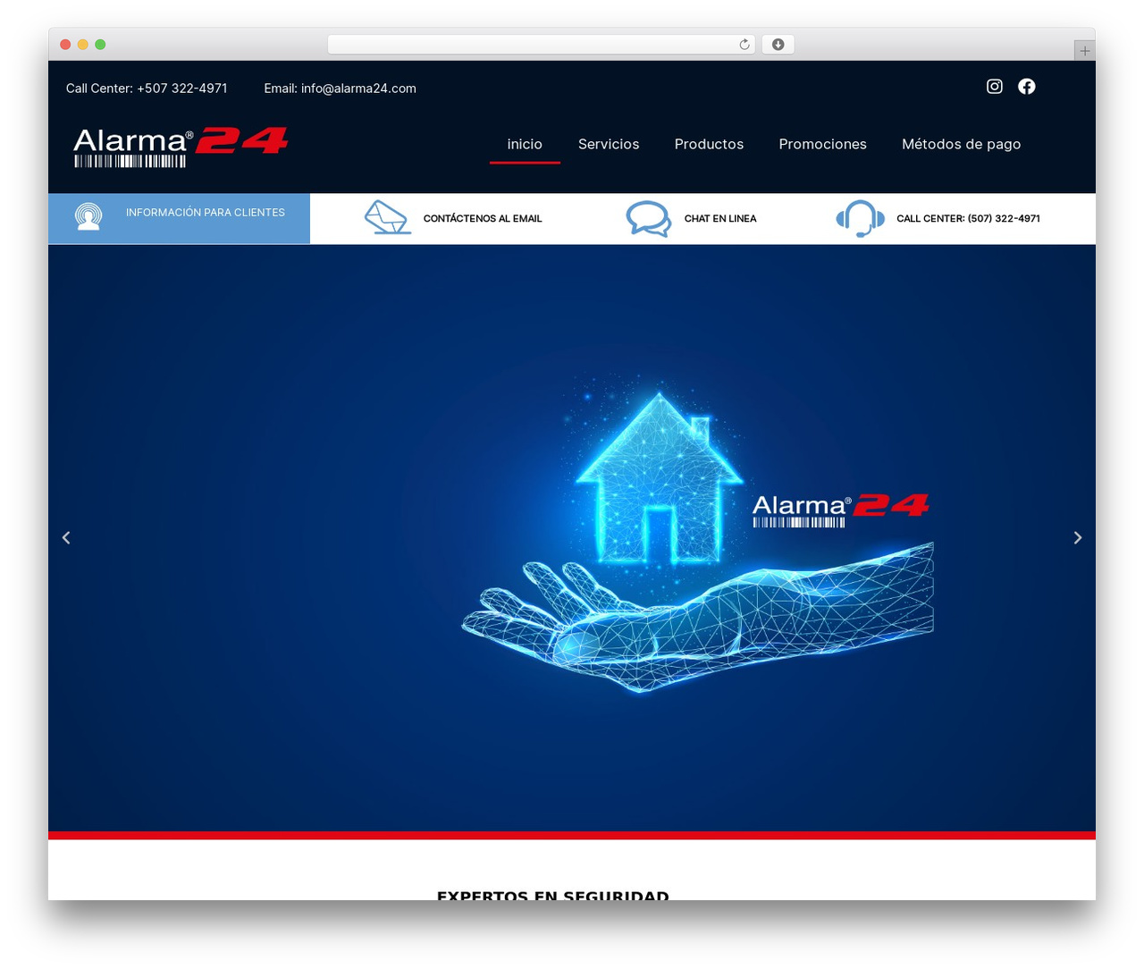 Hello Elementor WordPress theme - alarma24.com