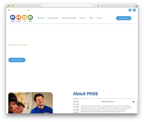 Solor WordPress theme - phgsltd.co.uk