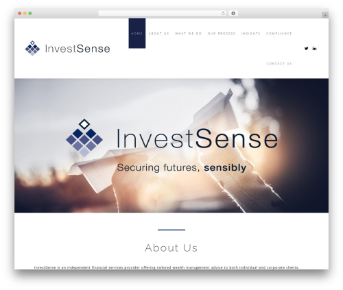 WordPress theme starter - investsense.co.za