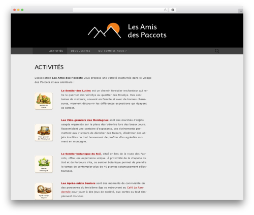 WordPress theme Suits - paccots.ch