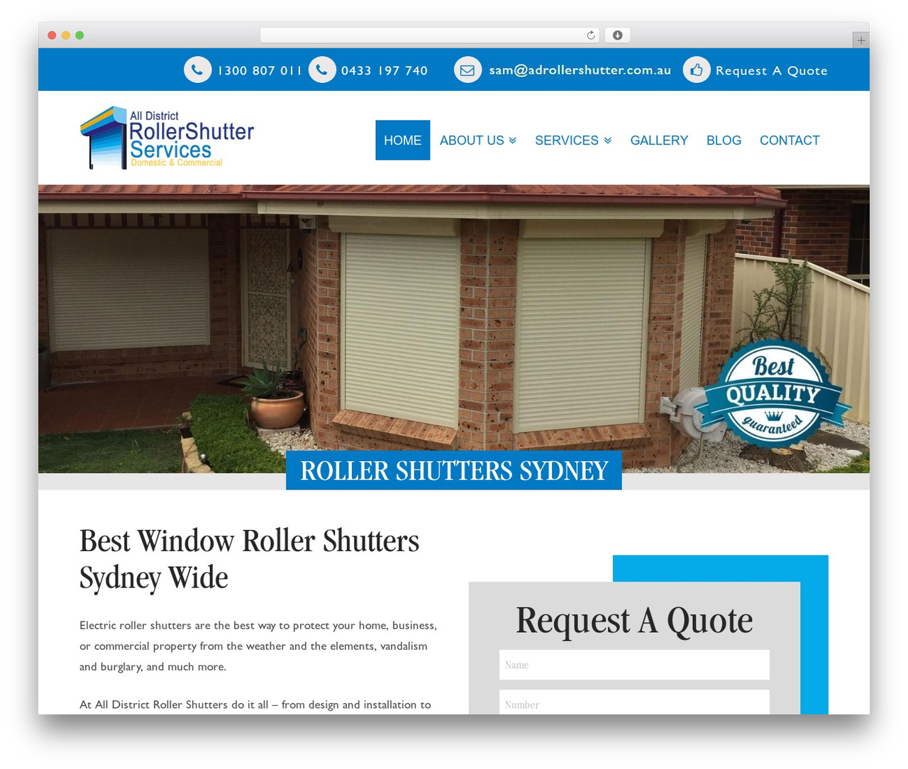 X theme WordPress - adrollershutter.com.au