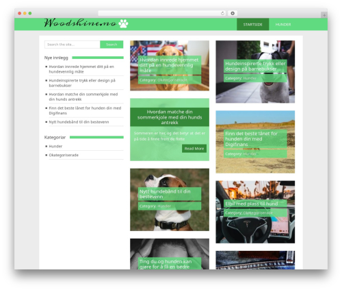 Flick theme WordPress - woodshine.no