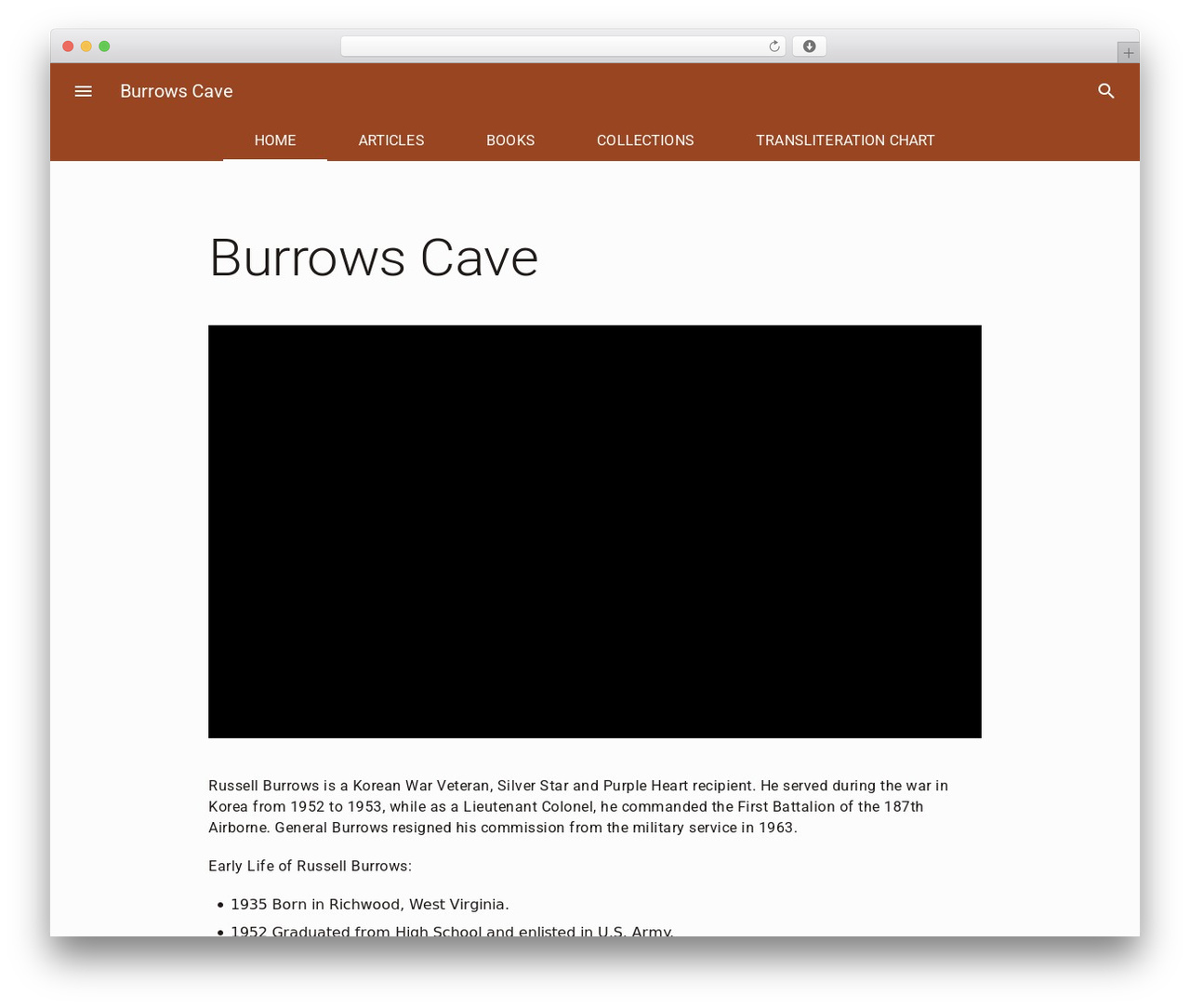Material Design Google theme WordPress - burrowscave.io