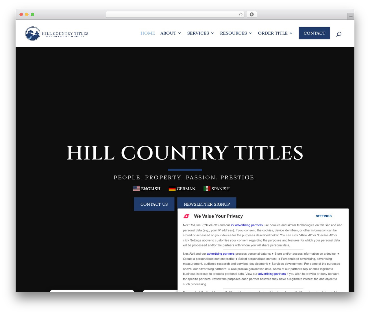 WordPress theme Divi - hillcountrytitles.com