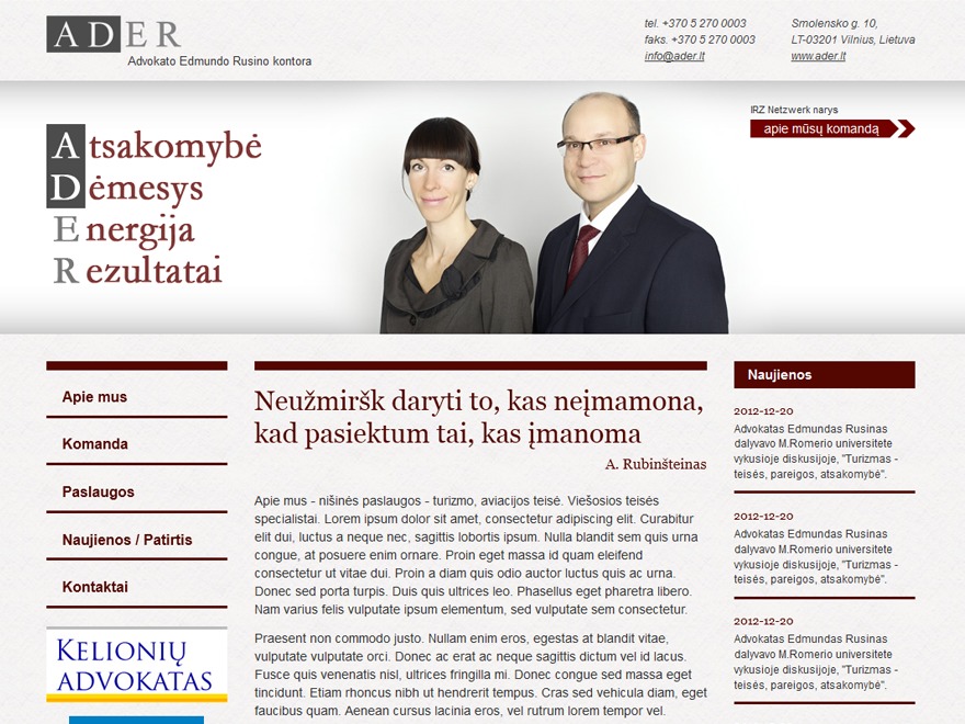 Ader theme WordPress by R.B.