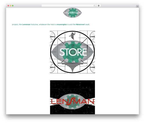 Rare WordPress website theme - aethervision.com