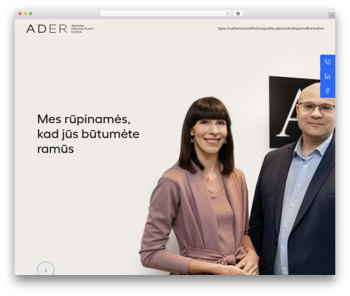 WordPress theme Ader - ader.lt