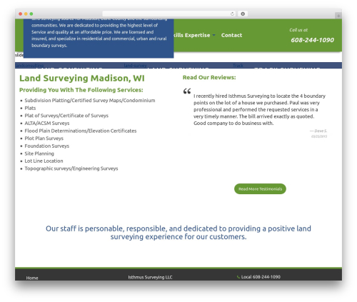 WordPress theme kdw-framework4 - isthmussurveying.com