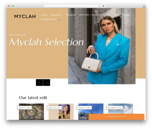 Barberry WordPress theme - myclah.com