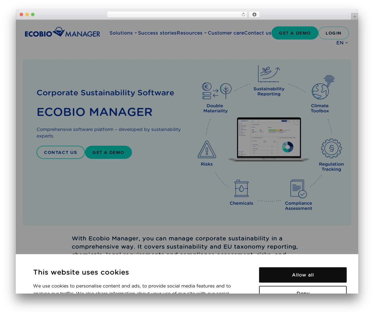 Ecobio WordPress theme - ecobiomanager.com