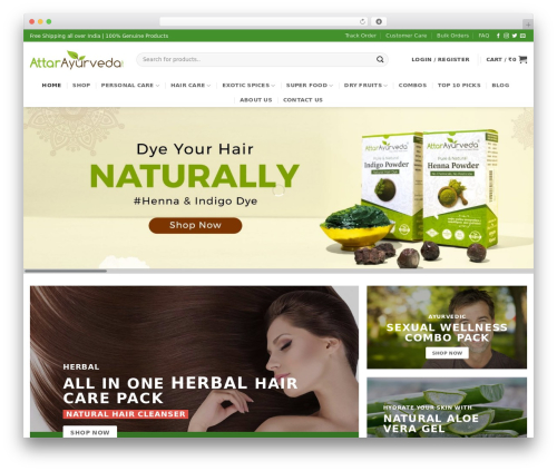 Flatsome WordPress store theme - attarayurveda.com
