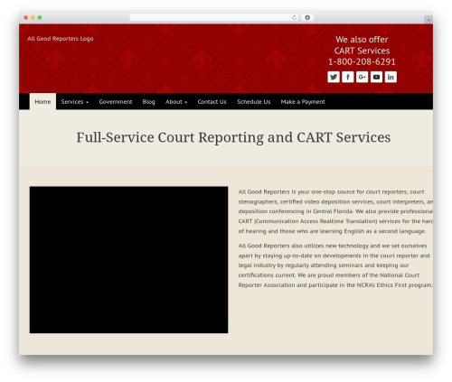 WordPress theme Bootstrap Genesis - allgoodreporters.com