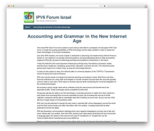 WordPress theme Simon WP Framework - ipv6forum-israel.com