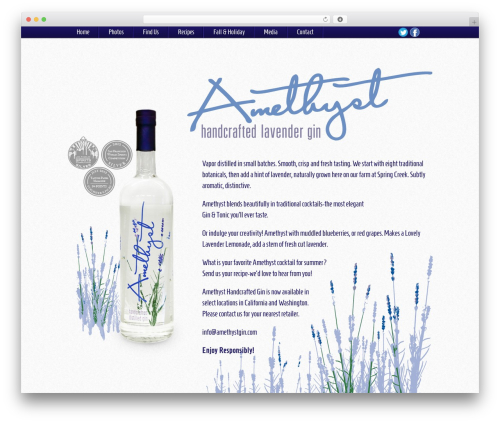 Bare WordPress theme - amethystgin.com