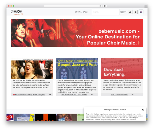 bootScore WP theme - zebemusic.com