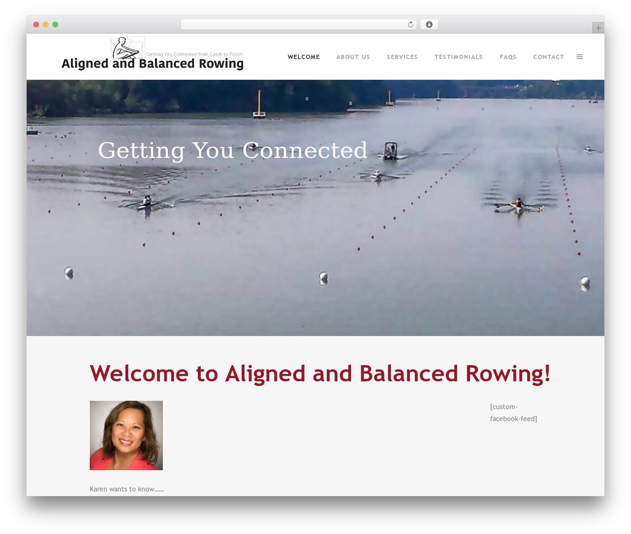 Bridge WordPress theme - alignedandbalancedrowing.com