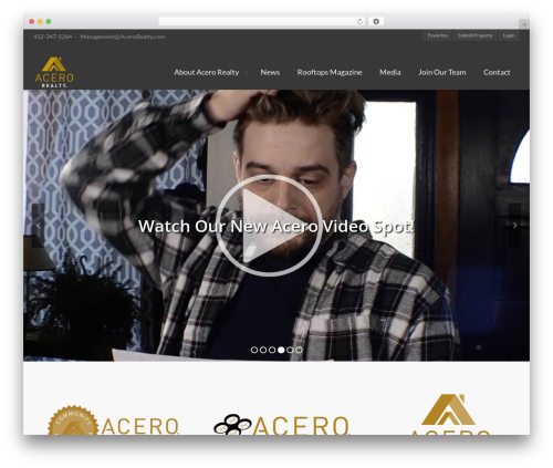 Realty WordPress theme design - acerorealty.com