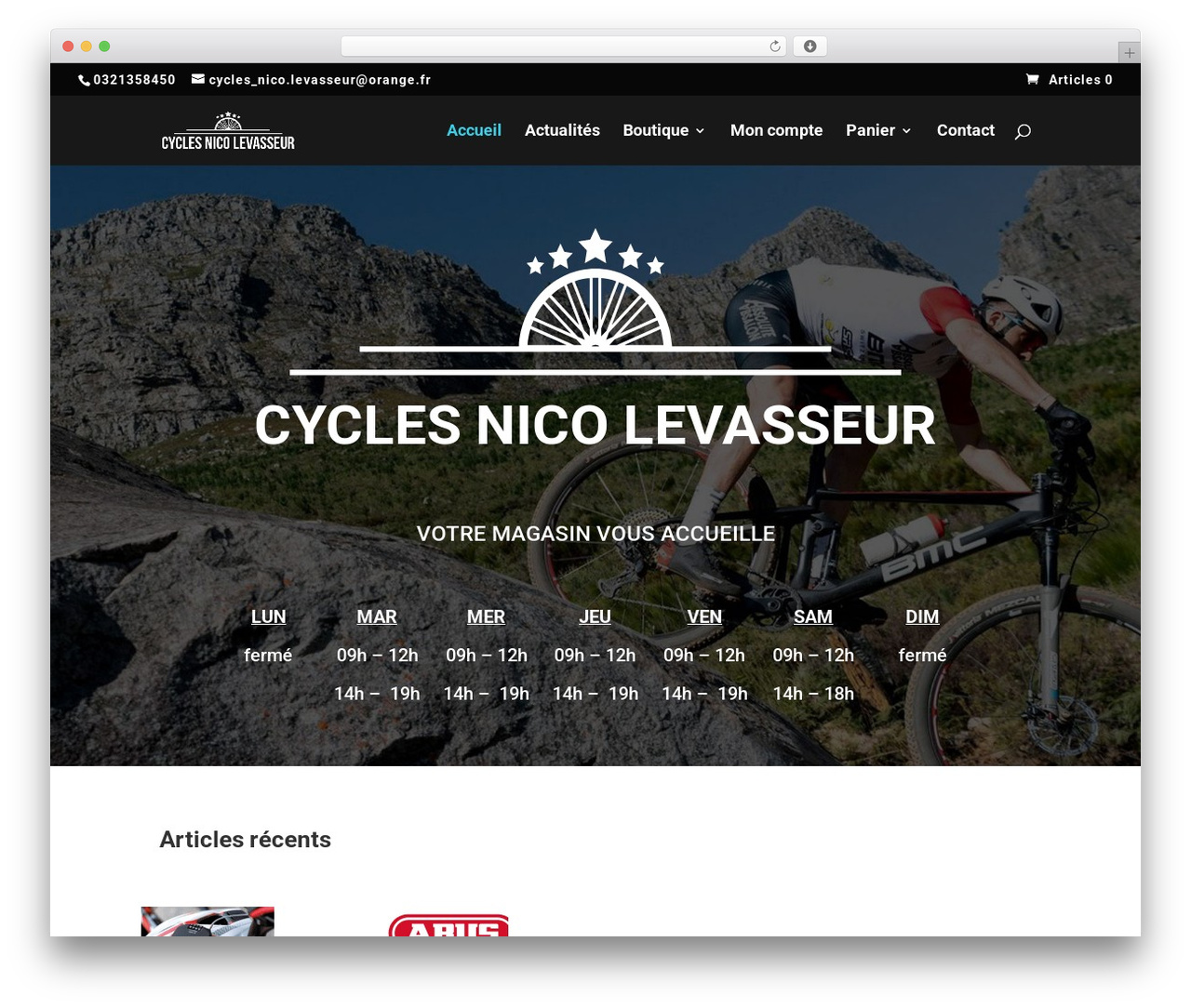 WordPress theme Divi - cyclesnicolevasseur.com